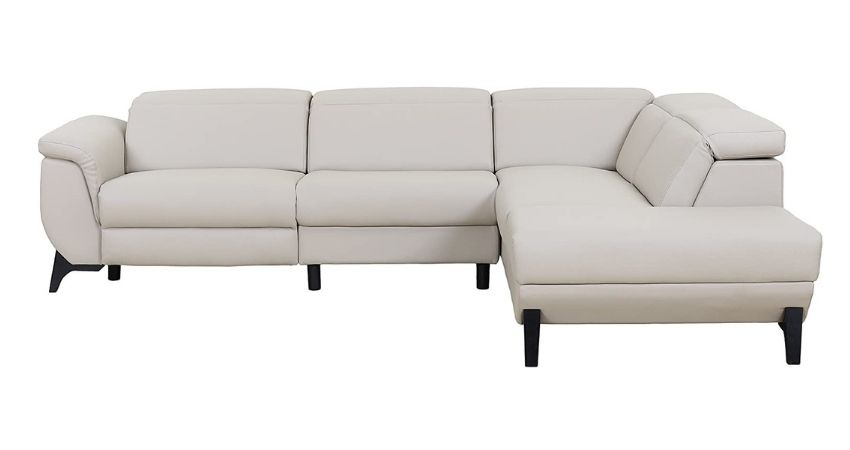  Modern Sectional Sofa Light Grey Electrical Recliner