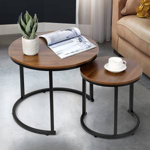 Round Wood Accent Side Coffee Tables