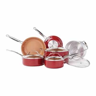 Bulbhead Copper-Infused Ceramic Non-Stick Cookware Set