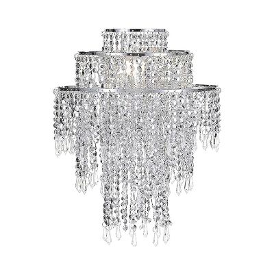 Chandelier with Beaded Lampshade