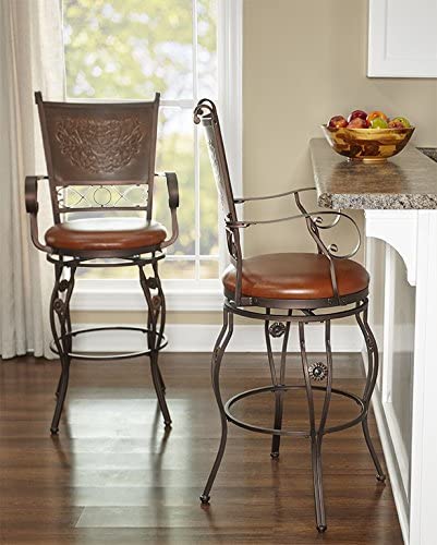 Counter height bar stools with backs and arms