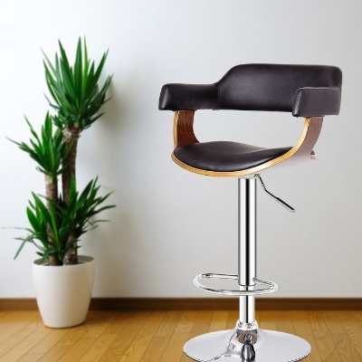 Padded bar stools with backs and arms