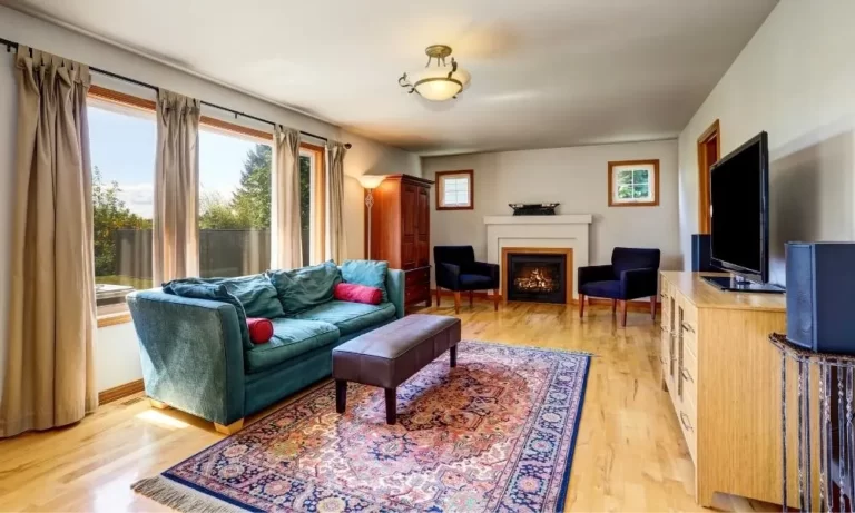 warm ambiance with traditional rugs